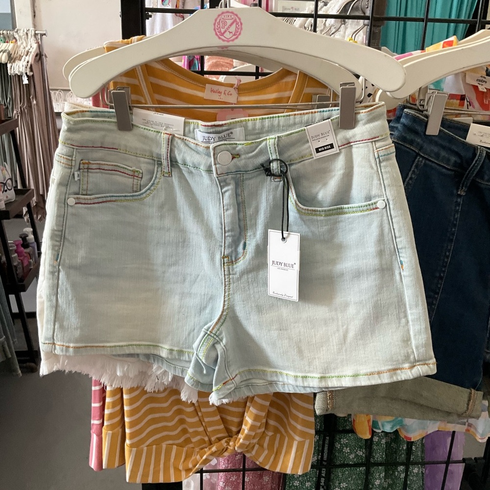 Judy Blue Blue Jean Shorts with Raw Hem
